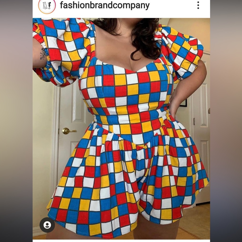Fashion Brand Company Checkered Romper - Picture 5 of 5